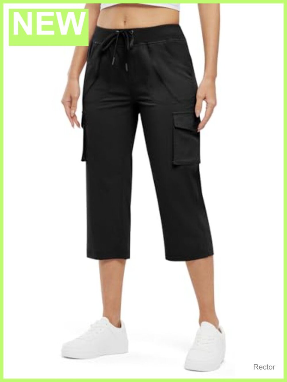 Women's Quick Dry Capri Pants with 6 Pockets, Lightweight Hiking & Travel